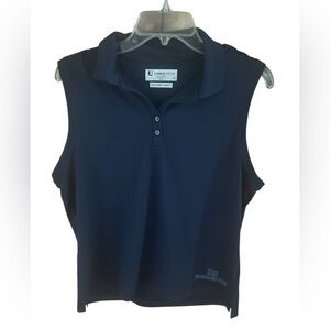 Golf Shirt by Link Tech Texas A&M Traditions Clubs Navy Sleeves less Size L